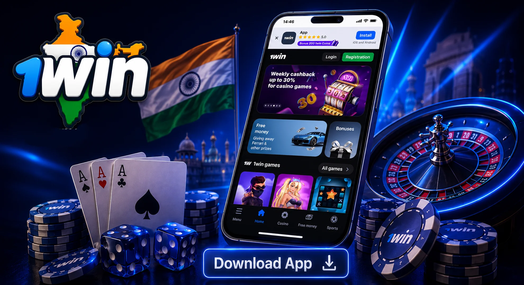 download 1win app for android and ios india