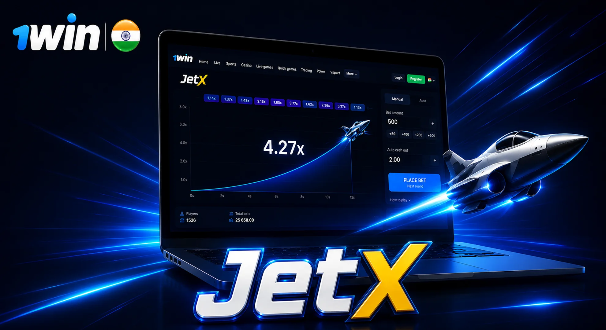 play 1win jetx game