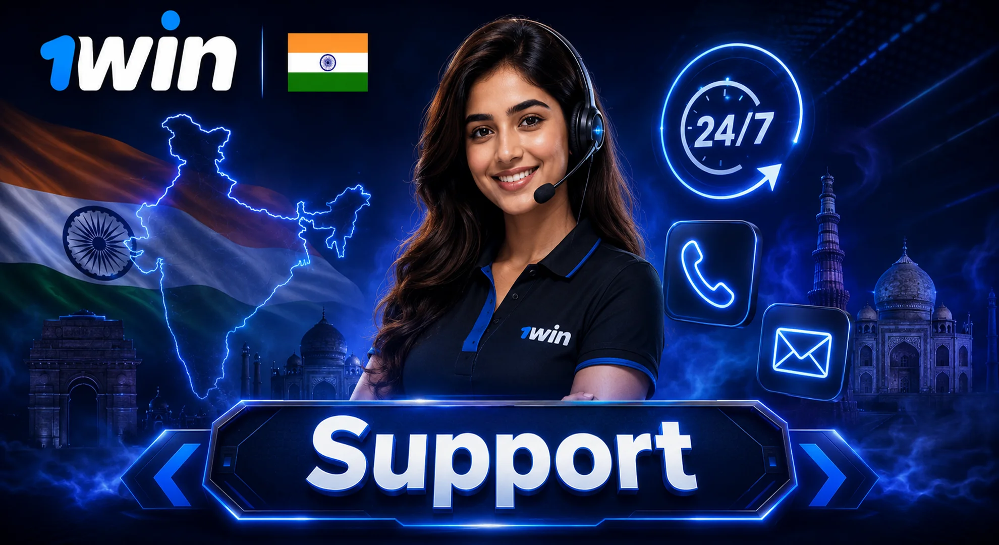 1win india support